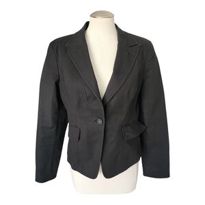 Mix It Women's Black Stretch Blazer – Size 12, Classic Fit, Business Casual